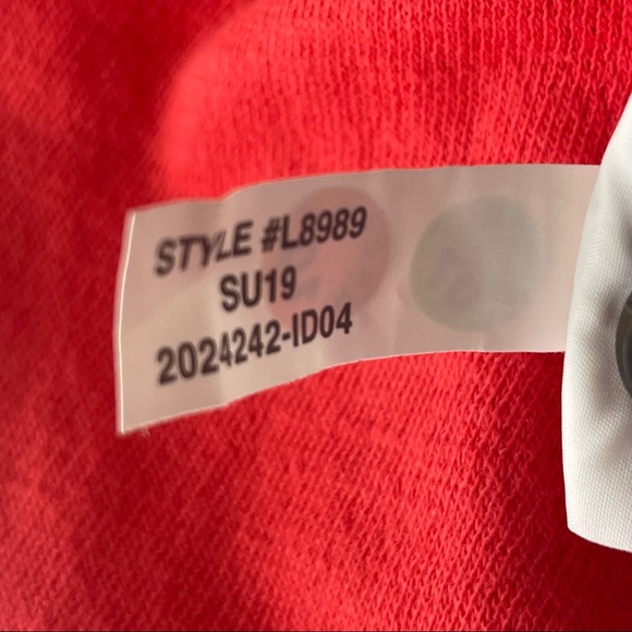 MADEWELL NWT TEXTURE & THREAD BUTTON FRONT TOP RED ORANGE MEDIUM - Picture 10 of 10